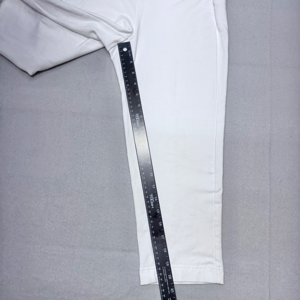 Pure Jill Slim-Leg Cropped Pants Womens XS Petite White Pima Cotton Stretch - Picture 8 of 12